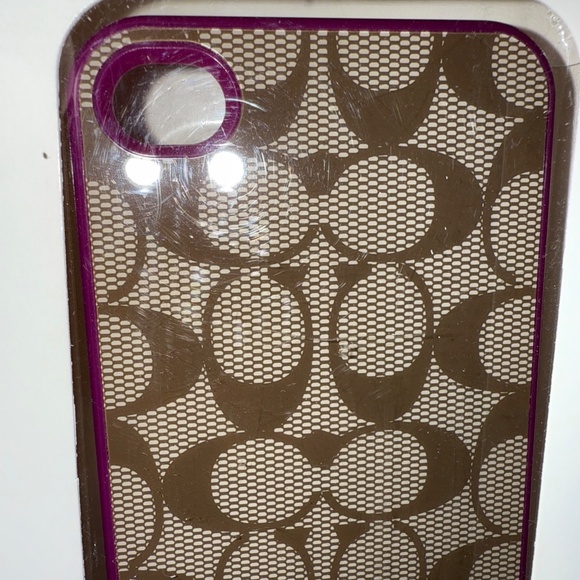 Coach iPhone 4/4S Case NEW In Box F64398 Khaki/Pink - Picture 4 of 8